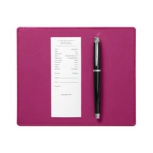 Lucrin Fuchsia Genuine Smooth Leather Signing Pad. 7.9" X 6.7". Brand New.